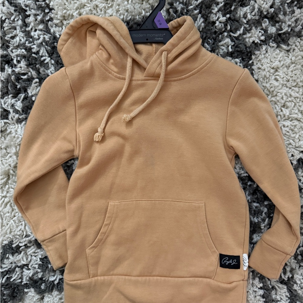 Creamsicle orange bamboo Hoodie with Front Pocket